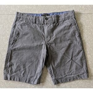 Banana Republic Aiden Shorts Mens 30 Gray Cotton Slim Fit Flat Front Chino
